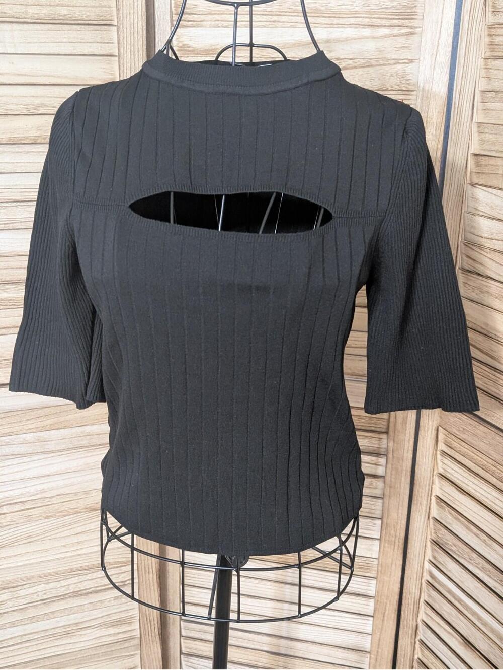 Black Topshop Keyhole top Size 8